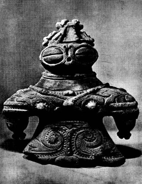 4. Идол   догу. Керамика. II - I тыс. до н. э. Из раскопок в префектуре Акита.   Университет  Тохоку