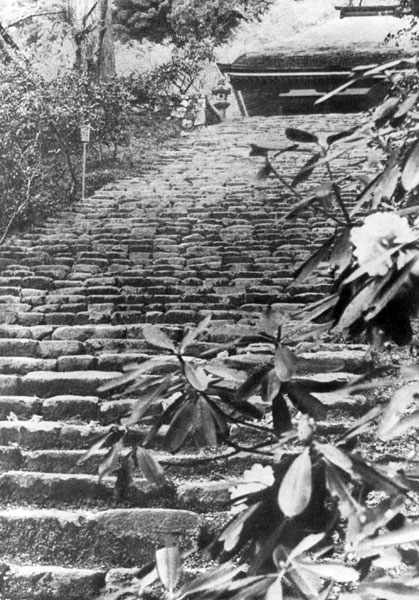 68. Лестница храма Кондо монастыря Муродзи близ Нары. IX в.