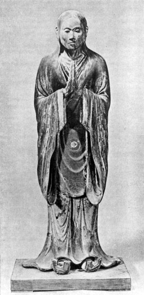 115. Статуя синтоистской святой Маварнё. Раскрашенное дерево. XIII в. Храм Рэнгэоин (Сандзю-санкэндо) в Киото