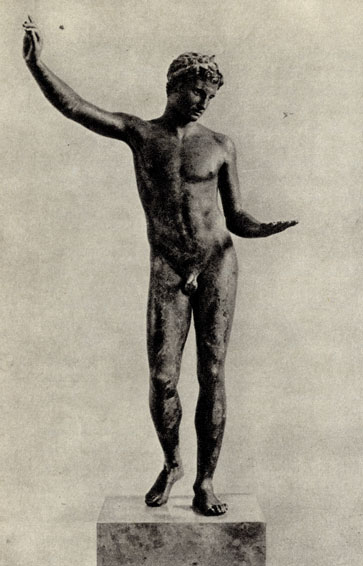 1. Статуя юноши, найденная близ Марафона. IV в. до н. э. Бронза