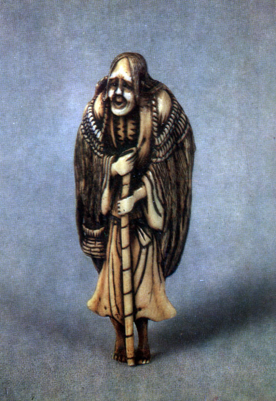 Оно-но Комати, поэтесса. Слоновая кость, резьба. Высота 6,5 см. Государственный музей искусства народов Востока